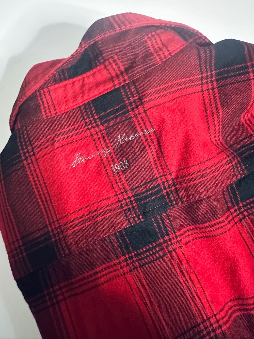 Stormy Kromer Men’s XL Red Black Buffalo Plaid Flannel Shirt Unisex - Picture 9 of 9